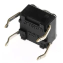Omron Grey Tactile Switch Plunger 0.7 mm SPST 50mA 24 V dc Through Hole B3F-1022