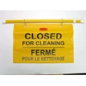 Rubbermaid Commercial Products Hazard Warning Sign Closed for Cleaning Yellow Legend 1.12m Width 330mm Height FG9S1600YEL