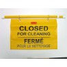 Rubbermaid Commercial Products Hazard Warning Sign Closed for Cleaning Yellow Legend 1.12m Width 330mm Height FG9S1600YEL