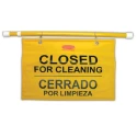 Rubbermaid Commercial Products Hazard Warning Sign Closed for Cleaning Yellow Legend 1.12m Width 330mm Height FG9S1600YEL
