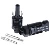 Staubli PV Series Female Panel MC4 Connector Cable CSA 1.5mm² 2.5mm² Voltage 1kV Current 22.5A 32.0076P0001+32.0077P0001