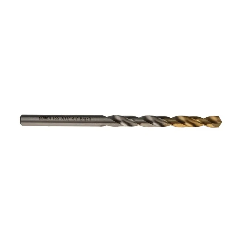 Dormer High Speed Steel Titanium Nitride Coated Drill Bit Set 4 Flutes 4.7mm Shank, 80mm Overall Length, 5 Pieces A0024.7