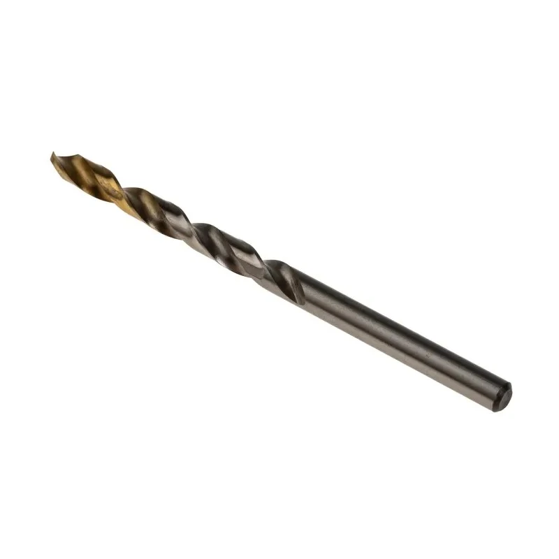 Dormer High Speed Steel Titanium Nitride Coated Drill Bit Set 4 Flutes 4.7mm Shank, 80mm Overall Length, 5 Pieces A0024.7