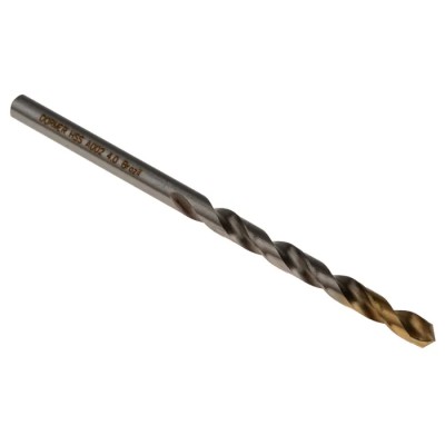 Dormer High Speed Steel Titanium Nitride Coated Jobber Drill Bit, 4mm Shank Size, 75mm Overall Length A0024.0
