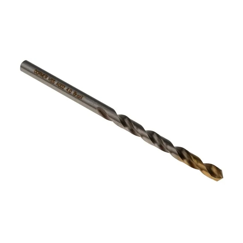 Dormer High Speed Steel Titanium Nitride Coated Jobber Drill Bit, 4mm Shank Size, 75mm Overall Length A0024.0