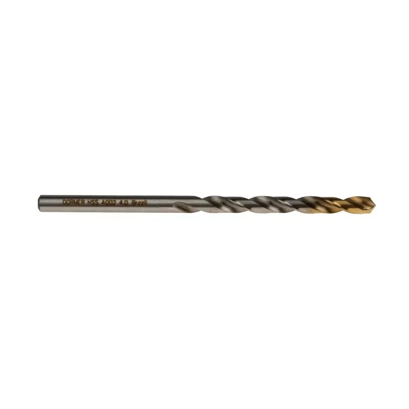Dormer High Speed Steel Titanium Nitride Coated Jobber Drill Bit, 4mm Shank Size, 75mm Overall Length A0024.0