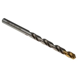 Dormer High Speed Steel Tin Drill Bit 6.3mm Diameter, 101mm Overall Length, 4-Flute Helical, 5 Pieces A0026.3