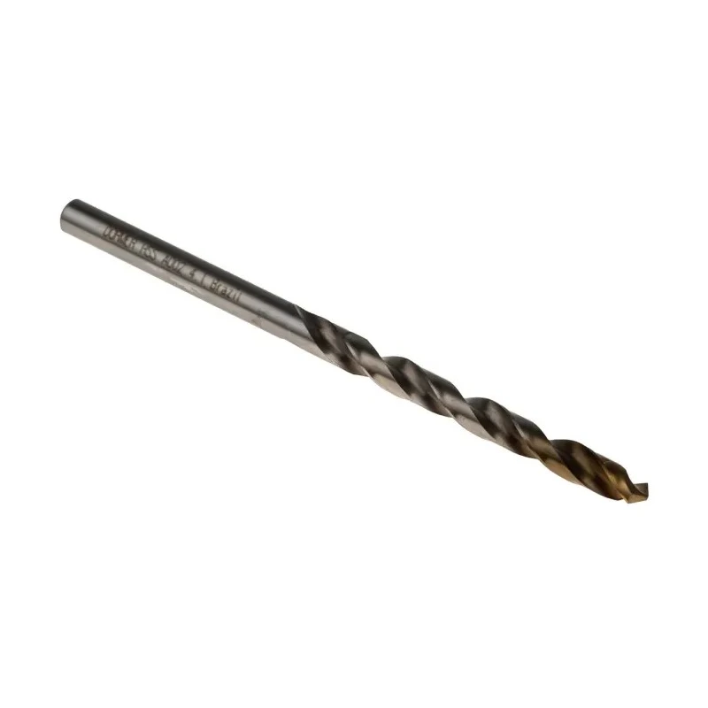Dormer High Speed Steel Tin Drill Bit 4.1mm Diameter, 75mm Overall Length, Titanium Nitride Coated A0024.1