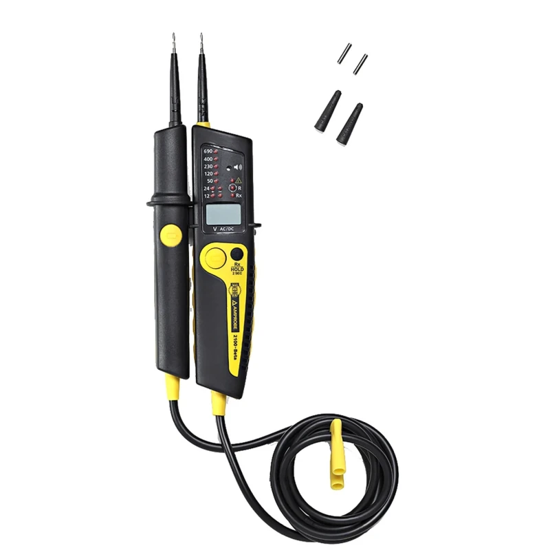 Beha-Amprobe LED Voltage Tester 690V AC/DC, Continuity Check, RCD Trip Test, Battery Powered CAT III CAT IV 2100-BETA