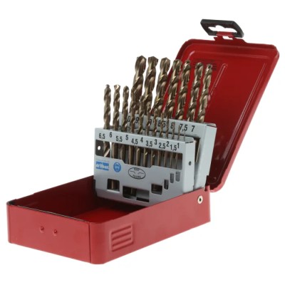 Dormer 19-Piece High Speed Steel-E Twist Drill Bit Set for Multi-Material 1 mm to 10 mm A295219
