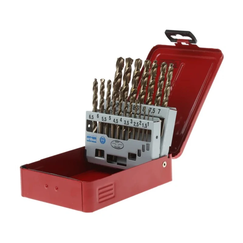 Dormer 19-Piece High Speed Steel-E Twist Drill Bit Set for Multi-Material 1 mm to 10 mm A295219