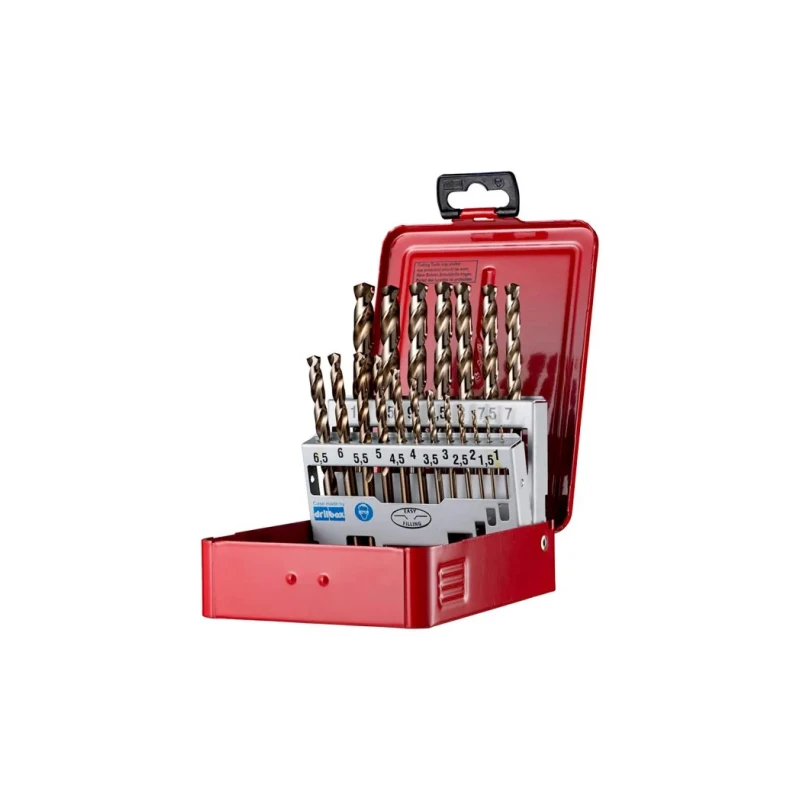 Dormer 19-Piece High Speed Steel-E Twist Drill Bit Set for Multi-Material 1 mm to 10 mm A295219