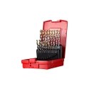 Dormer 19-Piece Twist Drill Bit Set for Multi-Material, 1 mm Min to 10 mm Max, High Speed Steel Tin Coated A095201