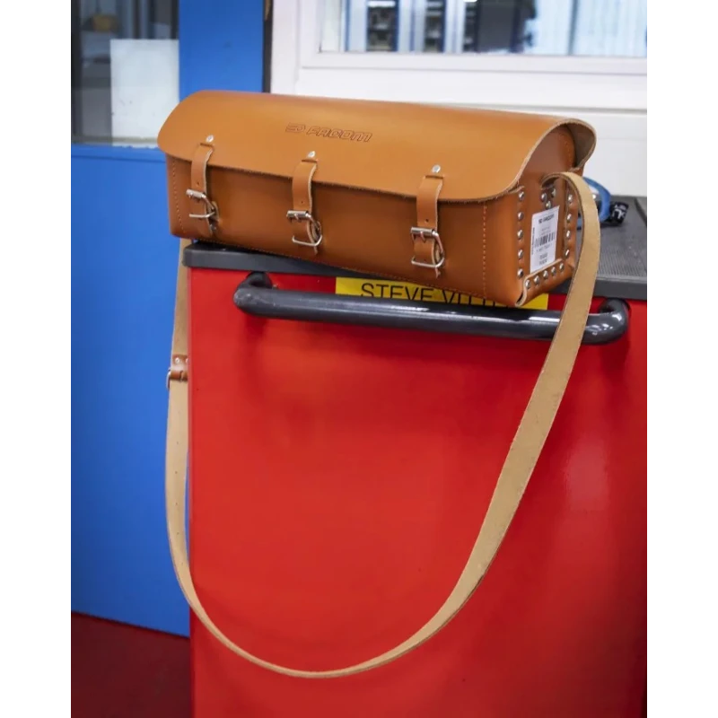 Facom Leather Tool Bag with Shoulder Strap 405mm x 145mm x 125mm 703232