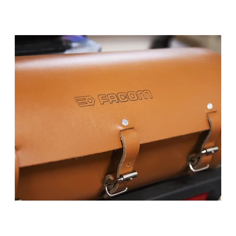 Facom Leather Tool Bag with Shoulder Strap 405mm x 145mm x 125mm 703232