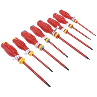 Facom Pozidriv Phillips Slotted Insulated Screwdriver Set 8-Piece 1000V MOD.AT1VE
