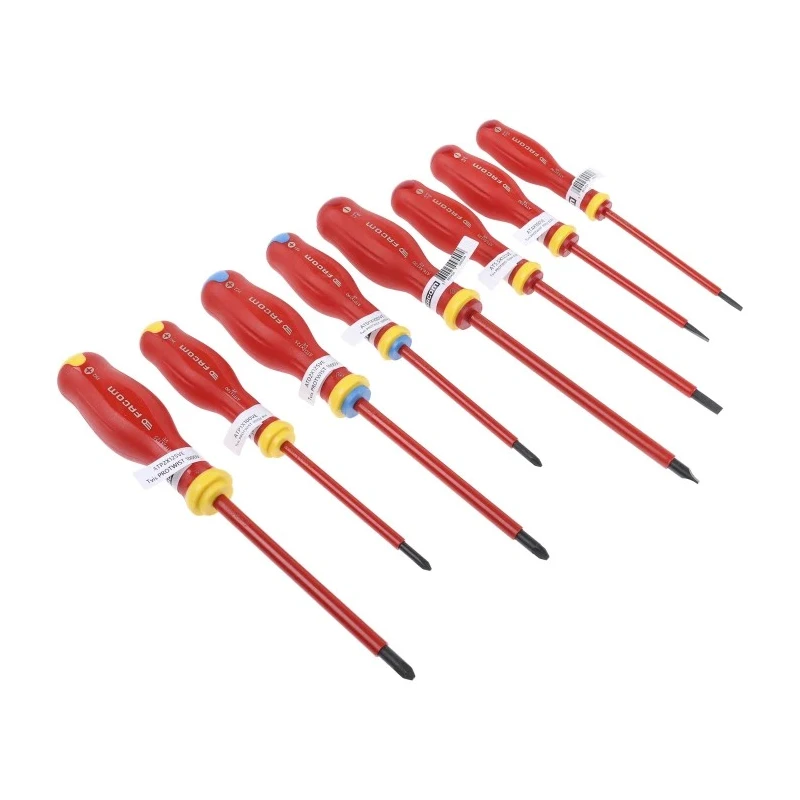 Facom Pozidriv Phillips Slotted Insulated Screwdriver Set 8-Piece 1000V MOD.AT1VE