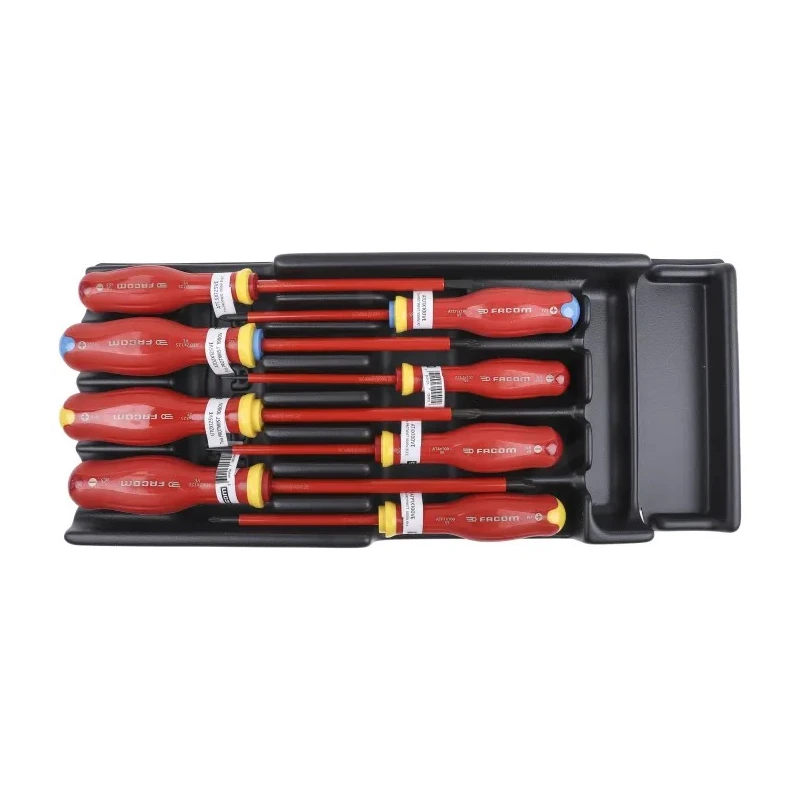 Facom Pozidriv Phillips Slotted Insulated Screwdriver Set 8-Piece 1000V MOD.AT1VE