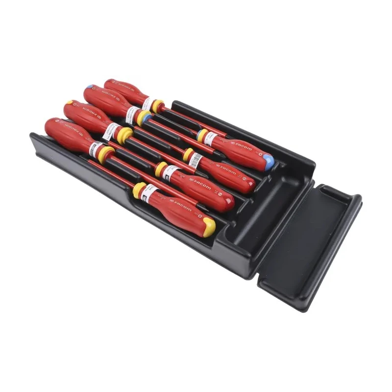 Facom Pozidriv Phillips Slotted Insulated Screwdriver Set 8-Piece 1000V MOD.AT1VE