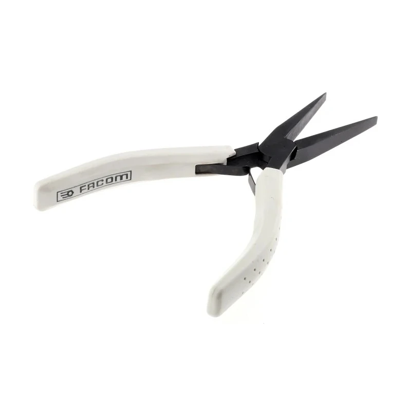 Facom MICRO-TECH 3-Piece Long Nose Plier Straight, 160mm Overall Length, 48mm Jaw, VDE/1000V Approved, ESD Safe 401.MT
