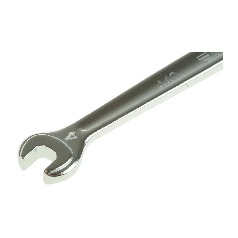 Facom Combination Spanner 4 to 41 mm, Satin Chrome Finish, 12-Point Open Ended Insert & Ring, 15° Offset Angle, 106mm 440.4H