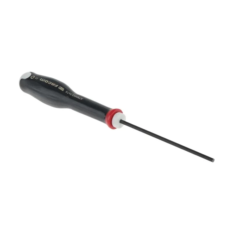 Facom Hexagon Standard Screwdriver 2.5 mm Tip 75 mm Blade 169 mm Overall ATWHH2.5X75