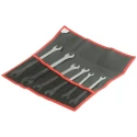 Facom 6-Piece Double Ended Open Spanner Set, Sizes 8 x 9 to 18 x 19 mm, Chrome Finish 31.JE6T