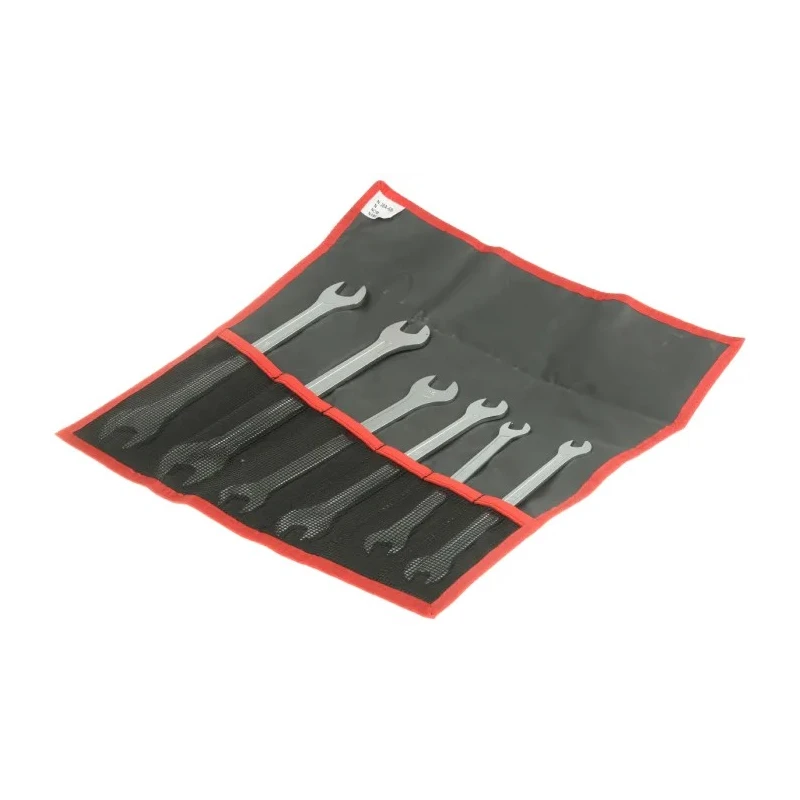 Facom 6-Piece Double Ended Open Spanner Set, Sizes 8 x 9 to 18 x 19 mm, Chrome Finish 31.JE6T