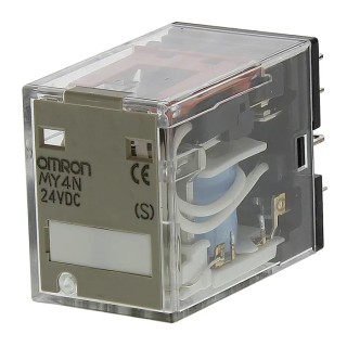 Omron Power Relay 24V DC Coil, 5A Switching Current, 4PDT Contact Configuration MY4N DC24(S)
