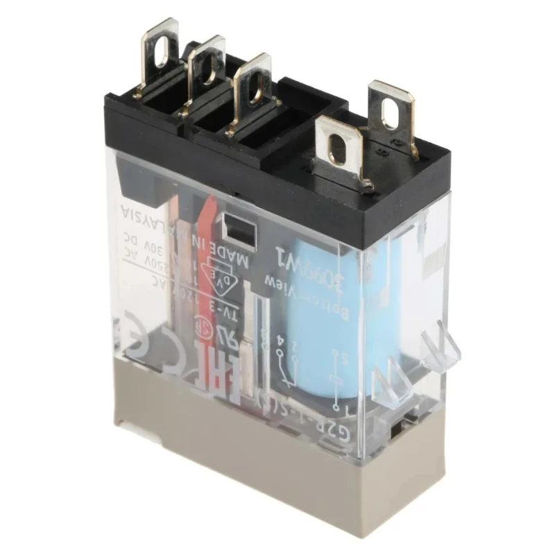 Omron Power Relay, SPDT Contact, 24V DC Coil, 6A Switching Current, PCB Mount G2R-1-S DC24(S)