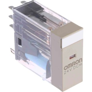 Omron PCB Power Relay, DPDT Contact Configuration, 24V DC Coil Voltage, 5A Switching Current, Silver Alloy G2R-2-S 24VDC (S)