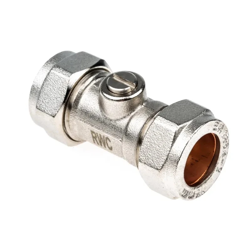 Reliance Water Controls Nickel Plated Brass Compression Ball Valve , BS 864 Standard, 15 to 22 mm², 1 bar, 85°C BVAL201002