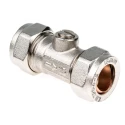 Reliance Water Controls Nickel Plated Brass Compression Ball Valve , BS 864 Standard, 15 to 22 mm², 1 bar, 85°C BVAL201002