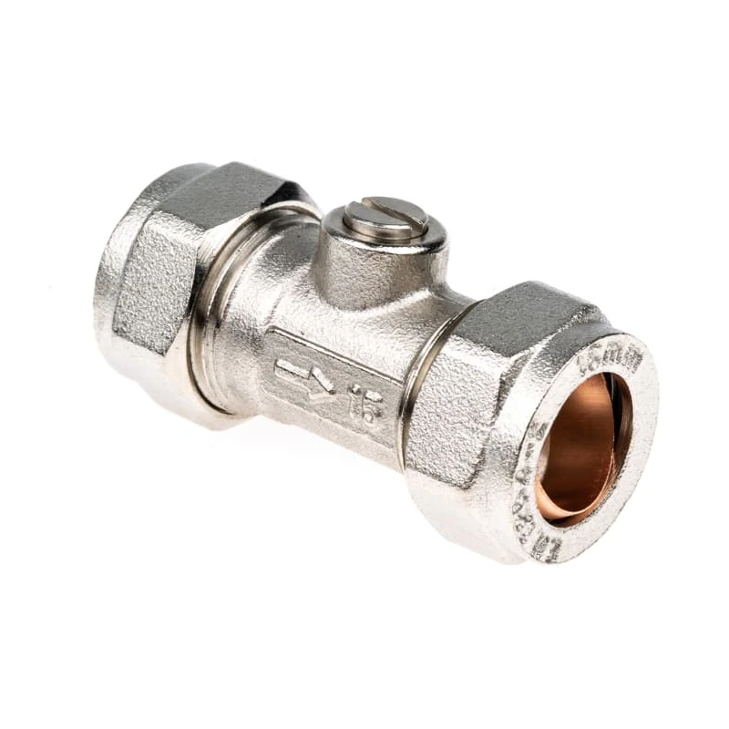 Reliance Water Controls Nickel Plated Brass Compression Ball Valve , BS 864 Standard, 15 to 22 mm², 1 bar, 85°C BVAL201002