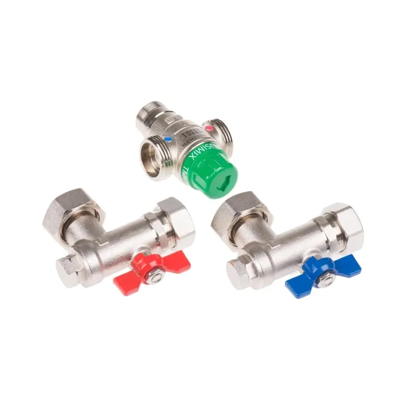 Reliance Water Controls Brass Nickel Plated Thermostatic Mixing Valve HEAT110785