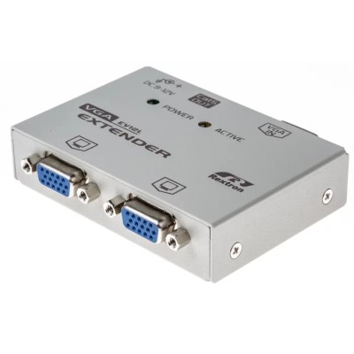 NewLink 2 Port VGA over Catx Cat5e/Cat6/Cat6a Extender Pair 150m 1280 x 800 Pixel Maximum Resolution KVM-VGAXT