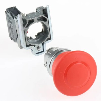 Schneider Electric Harmony Series Pull Release Emergency Stop Push Button Panel Mount 22mm Cutout 1 NC XB4BT842