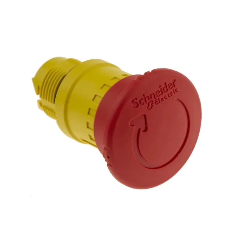 Schneider Electric Harmony Series Twist Release Emergency Stop Push Button Panel Mount 22mm Cutout 1 NC IP67 IP69 XB5AS8442