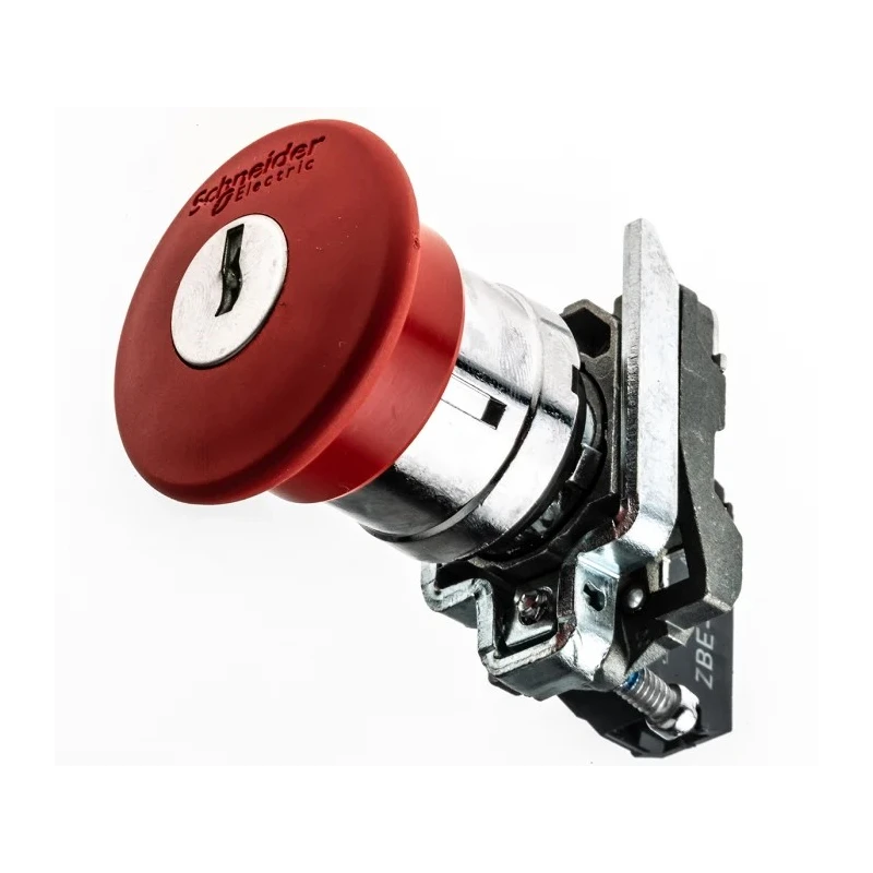 Schneider Electric Harmony Series Key Release Emergency Stop Push Button Panel Mount 22mm Cutout 1NC IP66 IP67 XB4BS9442