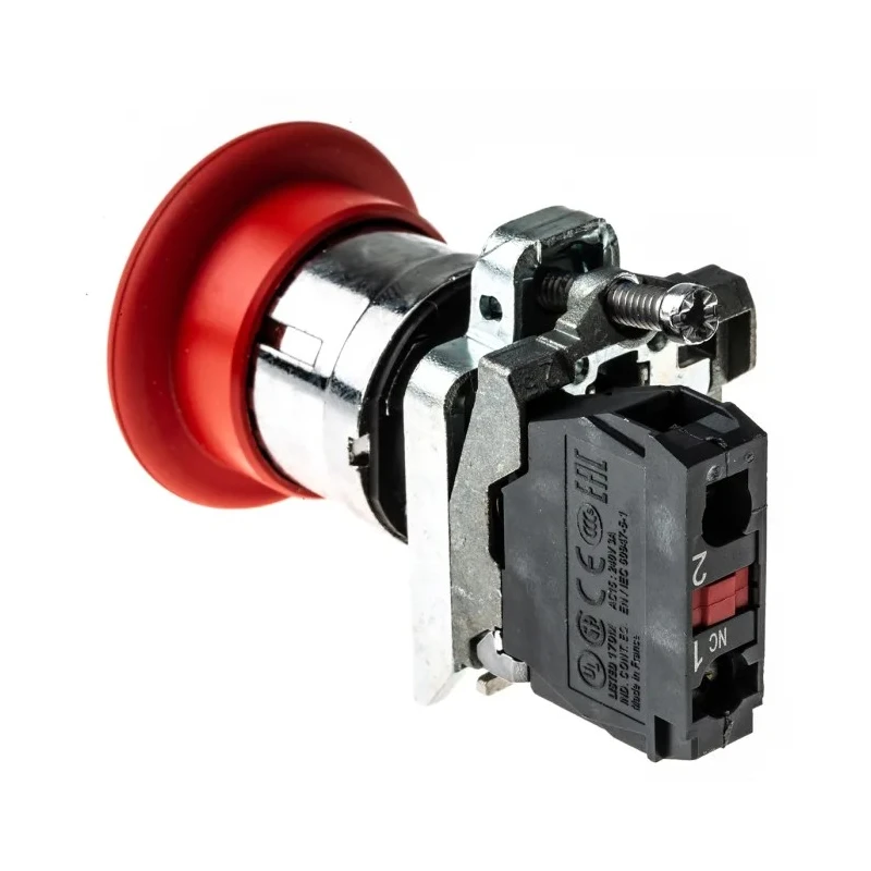 Schneider Electric Harmony Series Key Release Emergency Stop Push Button Panel Mount 22mm Cutout 1NC IP66 IP67 XB4BS9442