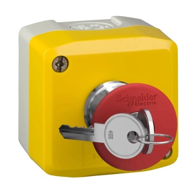 Schneider Electric Harmony Series Key Release Emergency Stop Push Button, Surface Mount, 1 NC, IP69K, IP67, IP66 XALK188