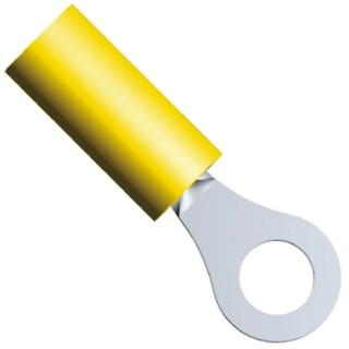 TE Connectivity PIDG Insulated Ring Terminal M3.5 Stud Size 26 AWG 24 AWG Wire Size Yellow 53073