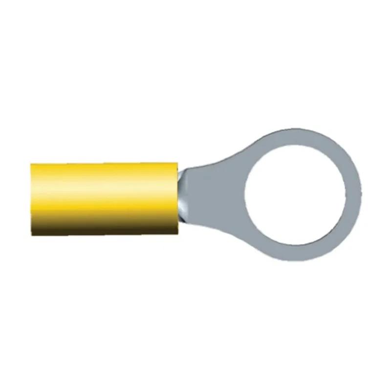 TE Connectivity PIDG Insulated Ring Terminal M5 Stud Size 26 AWG-22 AWG Wire Size Nylon Yellow 324075