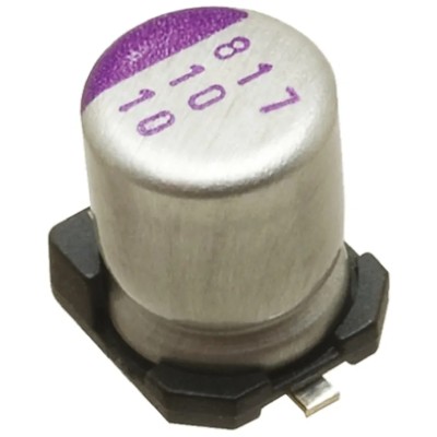 Panasonic 1 mF Polymer Capacitor 16V DC Surface Mount 12.6mm Height 16SVPF1000M