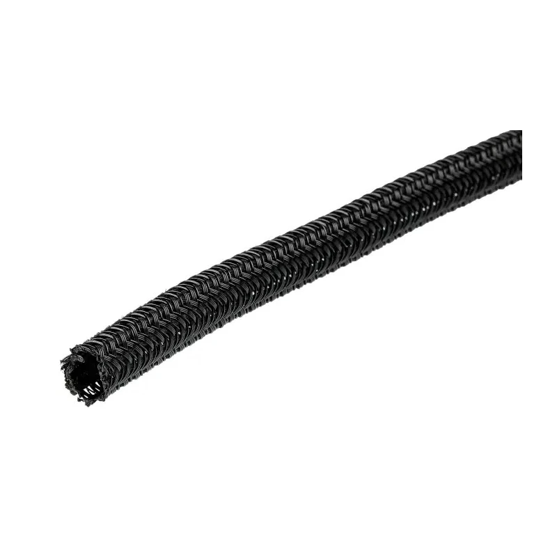 Alpha Wire Braided Polyethylene Terephthalate Black Cable Sleeve 15m Length FIT Wire Management Series G1301/2 BK007