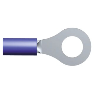 TE Connectivity PIDG Insulated Ring Terminal M6 Stud Size 16 AWG 14 AWG Wire Size Blue 8-321045-1