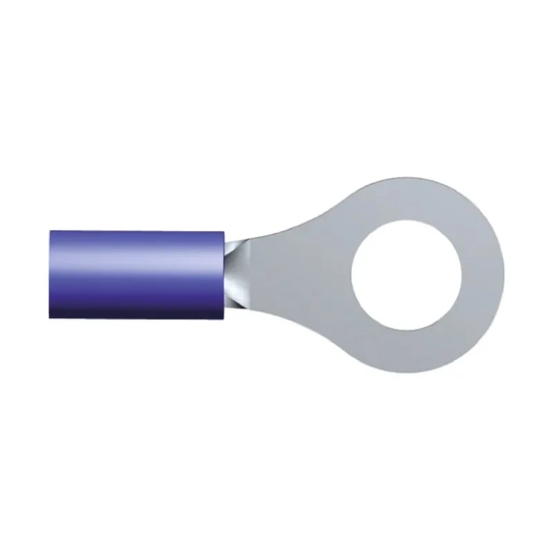TE Connectivity PIDG Insulated Ring Terminal M6 Stud Size 16 AWG 14 AWG Nylon Blue 8-321045-1