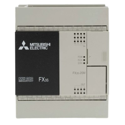 Mitsubishi Electric FX3S Series PLC CPU 12-Input DC Input 8 Outputs Relay Transistor Output
