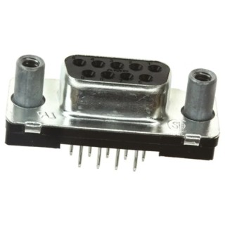 TE Connectivity AMPLIMITE HD-20 9 Way Straight 2.74 mm Pitch Through Hole D-Sub Connector with 4 to 40 UNC Female 1-5747150-6
