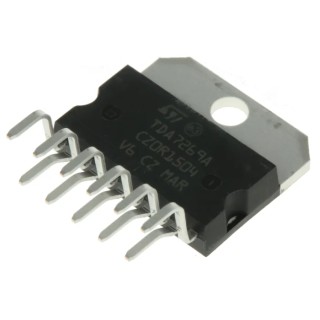 STMicroelectronics 2-Channel Audio Amplifier IC, 11-Pin Multiwatt Package, 14W Output Power TDA7269A